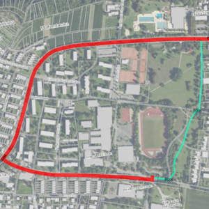 Streckenf�hrung Stadtpark