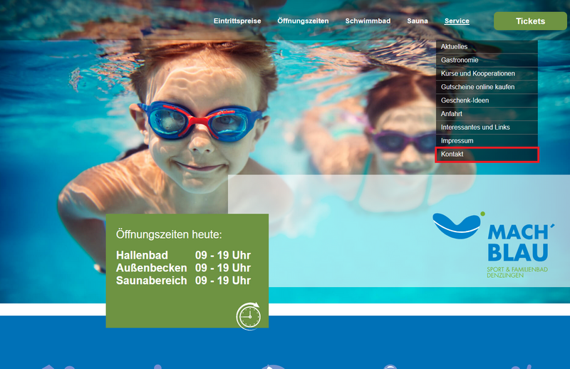 Kontaktformular von mach blau